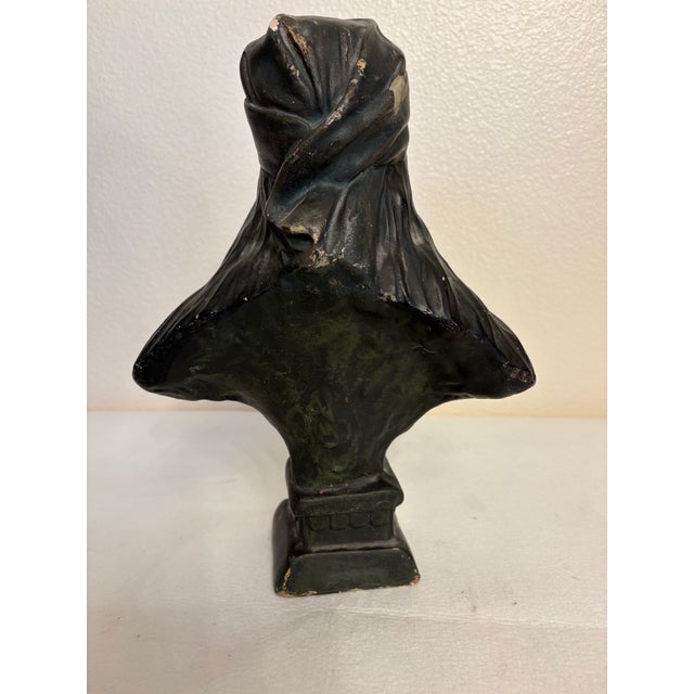 Art Nouveau Antique Art Nouveau Style "Beatrix" Bust Sculpture-After Emmanuel Villanis Circa (1900-1920s) For Sale - Image 3 of 5