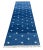 Not Yet Made - Made To Order Handmade Reversible Cotton Runner Rug Vegetable Dyed Blue and White Diamond Dhurrie Runner -3'x12' For Sale - Image 9 of 11