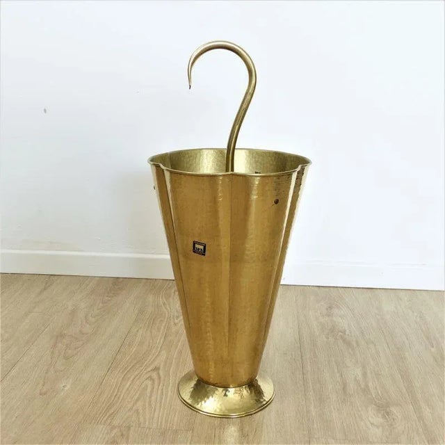 Vintage Brass Umbrella Stand from SKS, 1950s For Sale - Image 4 of 4