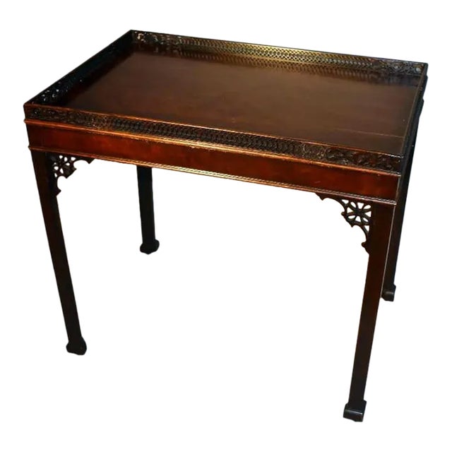 Late 18th Century George III Mahogany Silver Table For Sale
