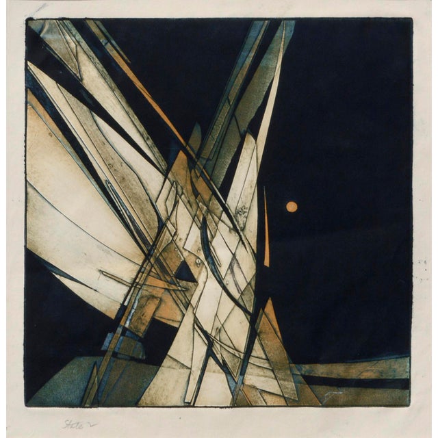 Abstract "State 2" Abstract Geometric Lithograph by Patricia A. Pearce For Sale - Image 3 of 7