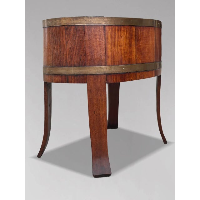 Wood George III Walnut Brass-Bound Wine Cooler, 1790s For Sale - Image 7 of 10
