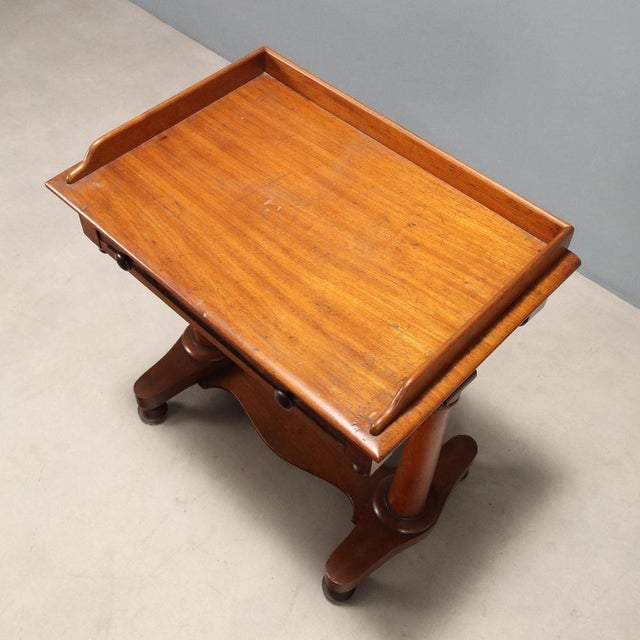 Wood Small Mahogany Writing Desk For Sale - Image 7 of 9