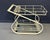 1980s Postmodern Curvaceous Aluminum Bilevel Bar Cart Attributed to Woodard For Sale - Image 4 of 11