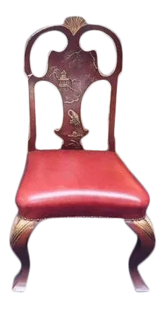 Red Chinoiserie Dining Chair