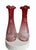 Raspberry Pink Magnificent 14" Antique Bohemian Cranberry Glass Mary Gregory Vases - Facing Pair For Sale - Image 8 of 11