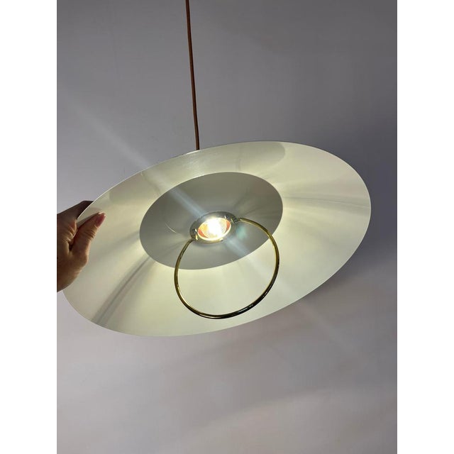Hanging Lamp in Brass, Belgium For Sale - Image 6 of 11