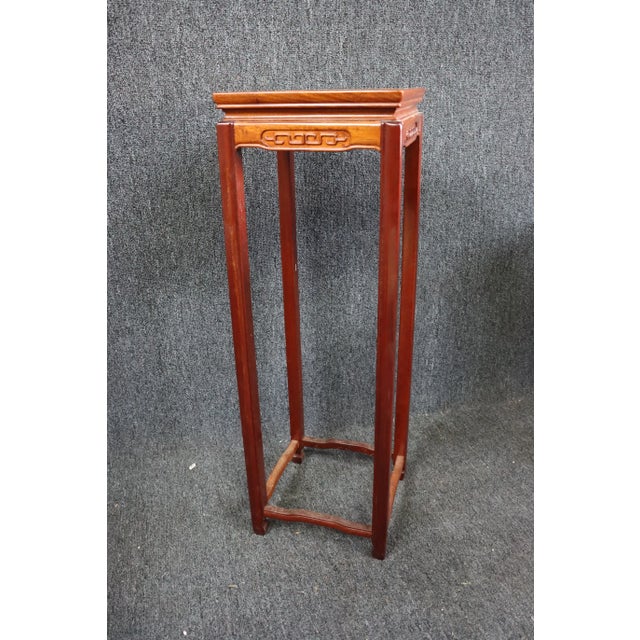 Late 20th Century Chinese Rosewood Pedestal Plant Stand For Sale - Image 4 of 6