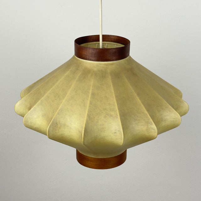 Mid-Century Modern Italian Cocoon Pendant Lamp, 1960s For Sale - Image 9 of 18