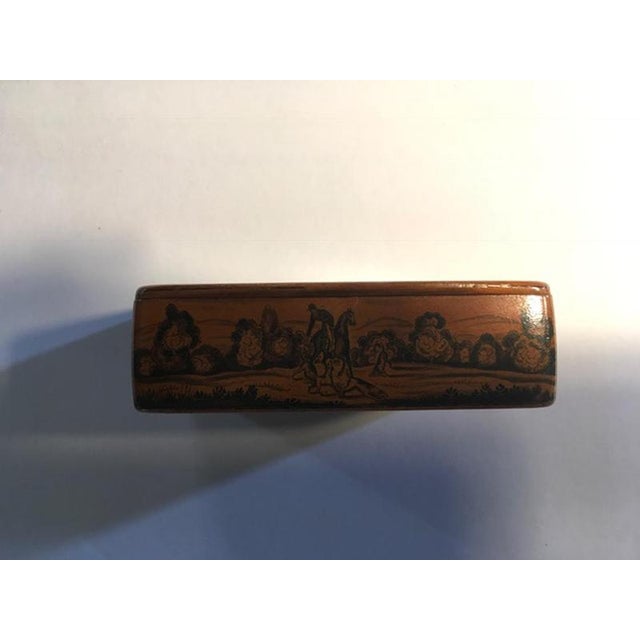 Wood Lacquered Boxes with Landscape Scenes, Set of 5 For Sale - Image 12 of 16
