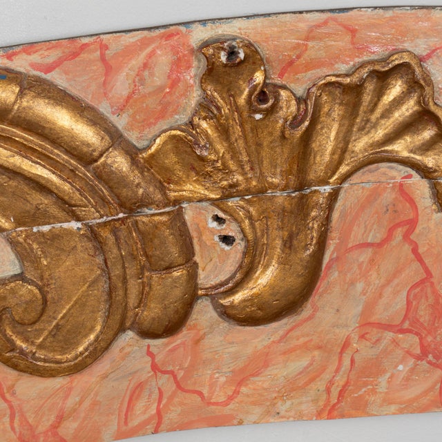 Late 18th Century Large Original Painted Architectural Fragment From Portugal For Sale - Image 6 of 12