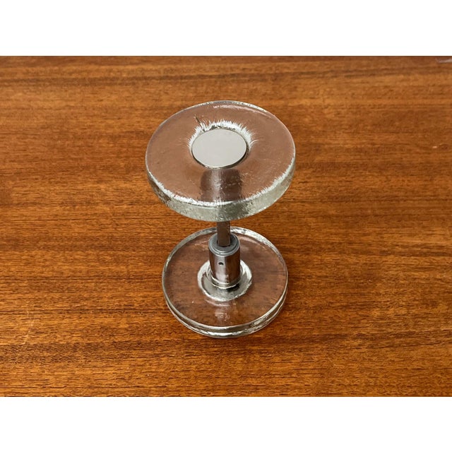 Mid-Century Modern Space Age Glass and Metal Door Handle, Germany, 1960s For Sale - Image 9 of 18
