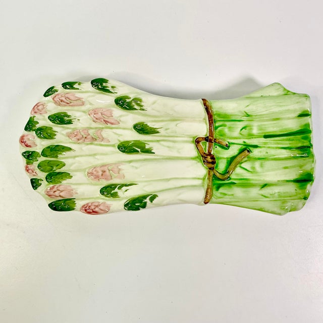 Ceramic 1980s Vintage Hollywood Regency Boho Chic Asparagus Spoon Rest. For Sale - Image 7 of 11