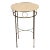 Forged Steel Base Round Marble Top Side Table For Sale