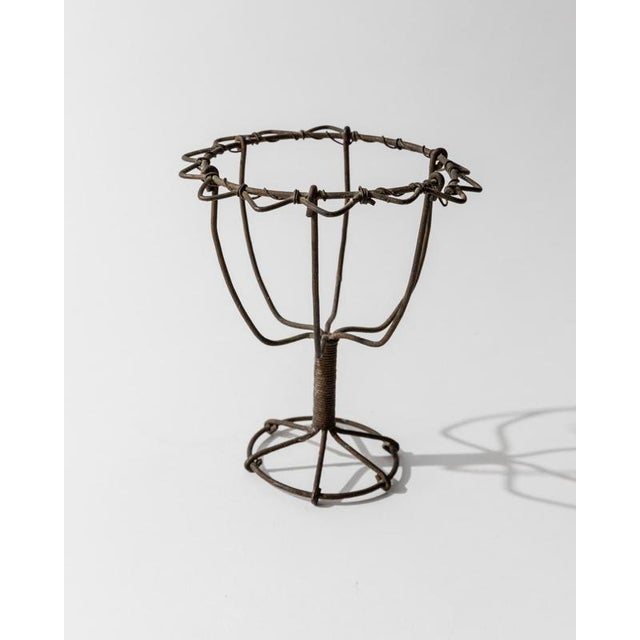 Antique Iron Wire Candleholders, 1850s, Set of 2 For Sale - Image 4 of 11