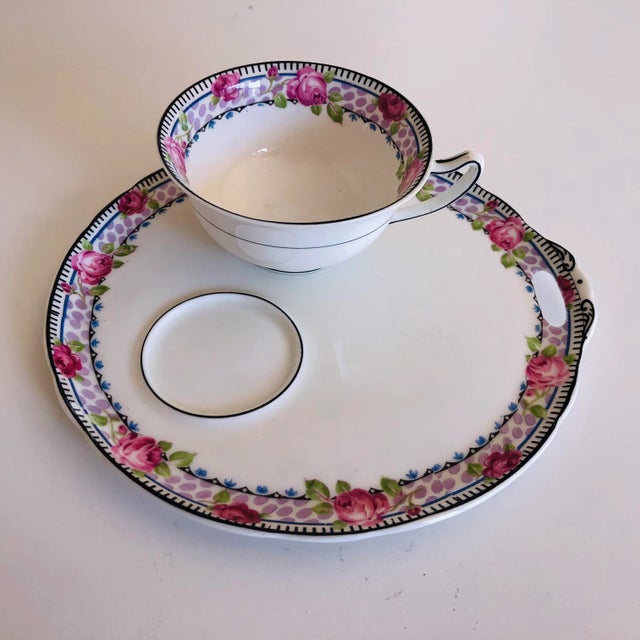 Shabby Chic Vintage Paragon Fine Bone China Snack Plate & Tea Cup For Sale - Image 3 of 7