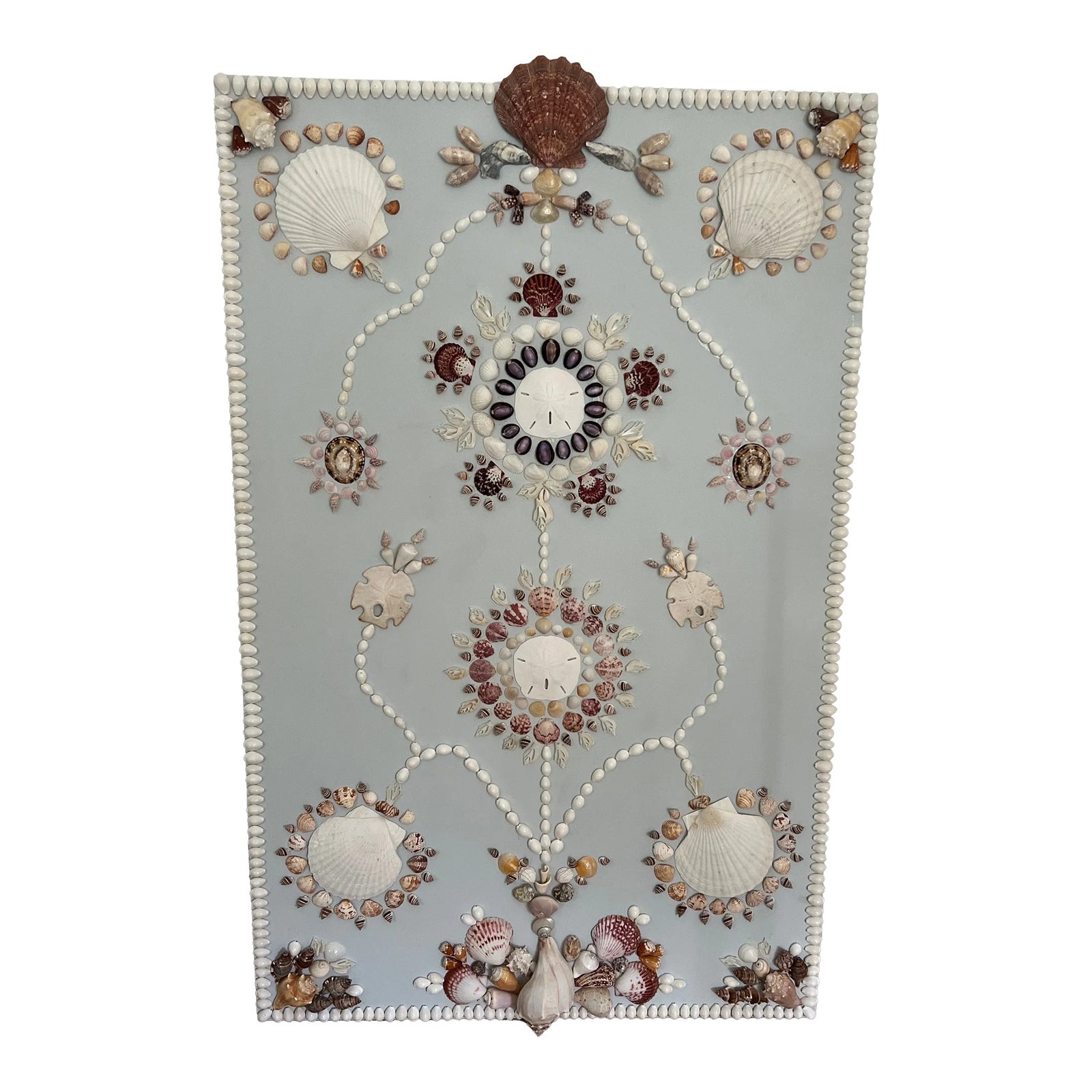 Shell Collage on Panel Panel Artwork | Chairish