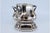 Metal Silver Sugar Bowl with Two Smooth Handles For Sale - Image 7 of 10