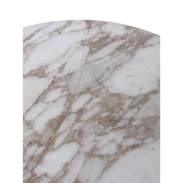 1960s Vintage Platner Wire Base Coffee Side Table With Round Marble Top For Sale - Image 5 of 9