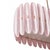 Contemporary Mid-Century style ceiling lamp made with a brass structure and composed of a sequence of pink translucent...