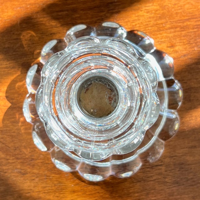 Louis XV Rococo Revivalt Crystal Hurricane Lamp from Baccarat, 1900s For Sale - Image 12 of 15