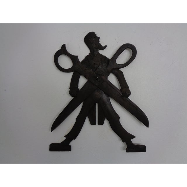 Handmade Wrought Iron Sign of Tailors Guild, Germany, 1900 For Sale - Image 6 of 18