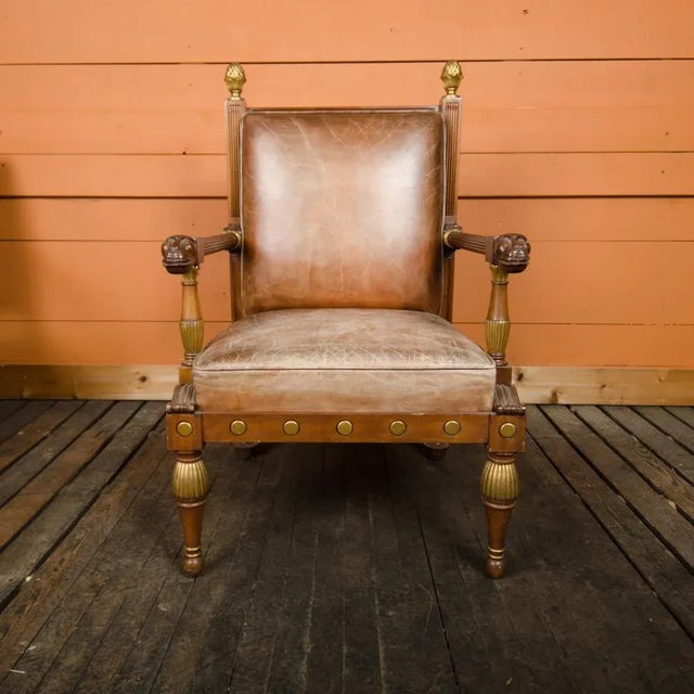 English 1920s English Open Armchair, in the Manner of 'George Bullock'. For Sale - Image 3 of 10