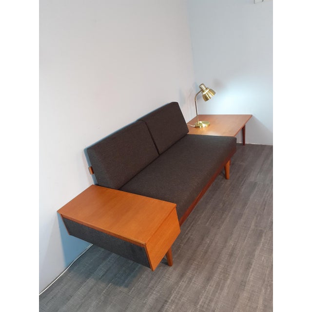 Mid-Century Norwegian Teak Svanette Sofa Daybed with Anthracite Fabric by Ingmar Rellling for Ekornes, 1960s For Sale - Image 15 of 18