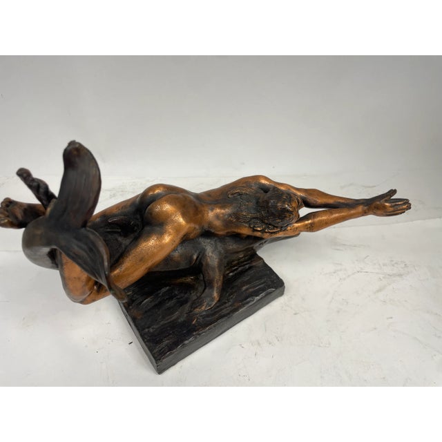 Woman on Dolphin, 1981, Copper & Pewter For Sale - Image 6 of 13