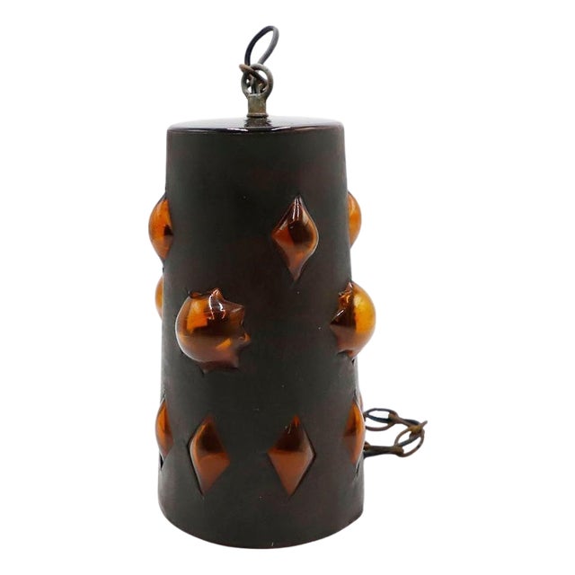 1970s Feders Hand Blown Glass Chandelier For Sale