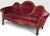 Antique Victorian Carved Walnut Triple Back Cranberry Velvet Settee This striking nineteenth-century Victorian triple back...