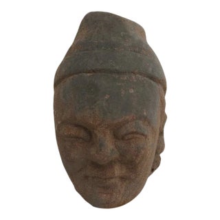 Vintage Carved Red Sand Stone Fragment For Sale