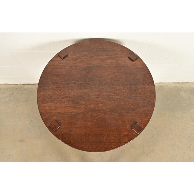 Early 20th Century Miller Cabinet Co. Antique Mission Oak Arts & Crafts Tabouret Side Table, Newly Refinished For Sale - Image 5 of 10