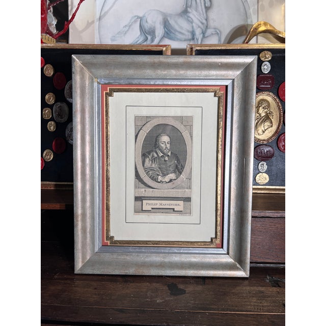 Baroque 17th Century Engraving Displayed in Fine Mated, Gilt and Painted Frame For Sale - Image 3 of 12