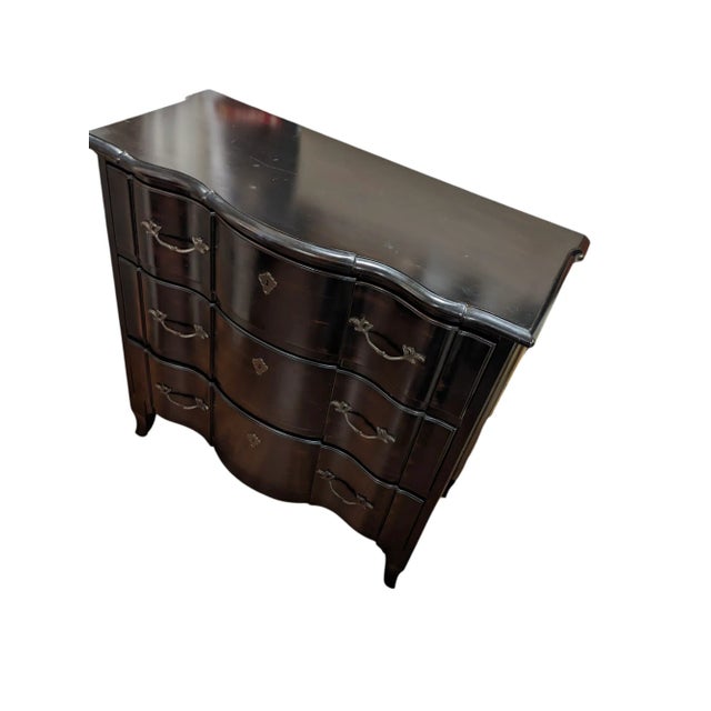 Campaign Vintage Ralph Lauren Tortoiseshell Ebonized Bachelor's Chest of Drawers Rare 2000's For Sale - Image 3 of 12