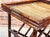 Brown Vintage Hollywood Regency / Chinoiserie Burnt Bamboo & Rattan Wine Rack For Sale - Image 8 of 11