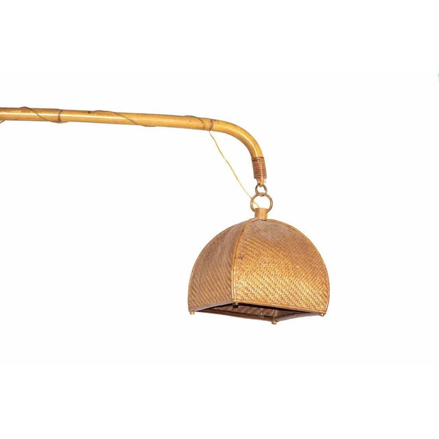 Vintage Bambu Floor Lamp from Mobili nella Valle, Italy, 1970s For Sale - Image 3 of 5