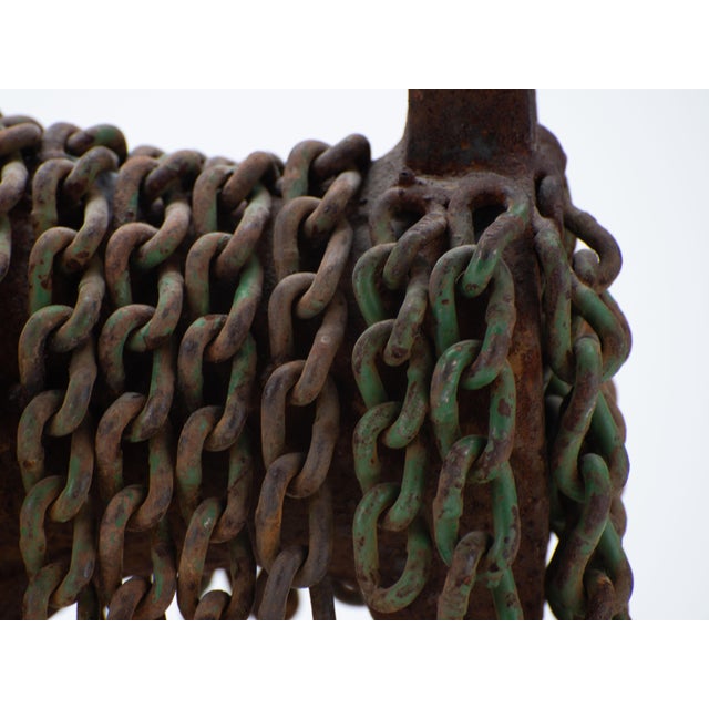 Vintage Brutalist Metal Llama Sculpture | Signed Robert Cumpston | Late 20th Century For Sale - Image 10 of 11