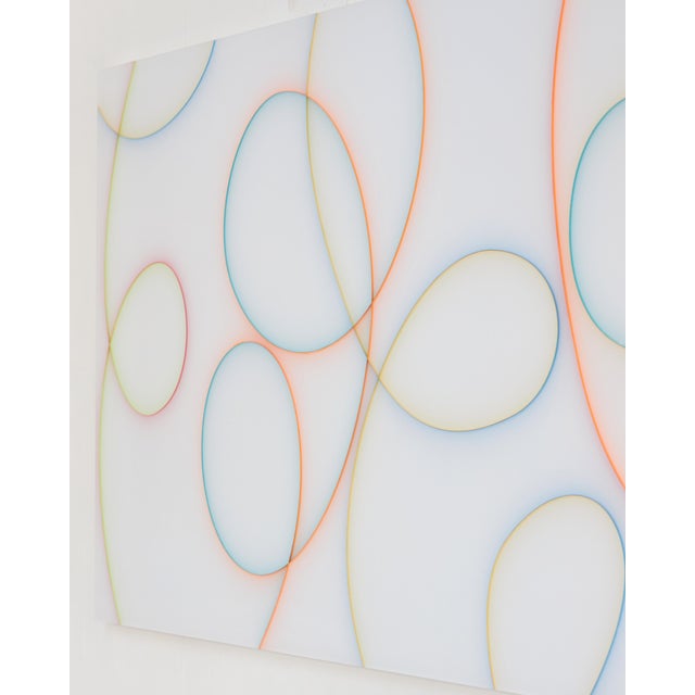 Antique White Contemporary Abstract Cast Acrylic and Spray Paint "Harlequin" by Tom Henderson For Sale - Image 8 of 8