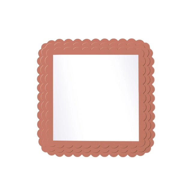 Contemporary Fleur Home Carnival Krewe Square Mirror in Red Earth, 30x30 For Sale - Image 3 of 3