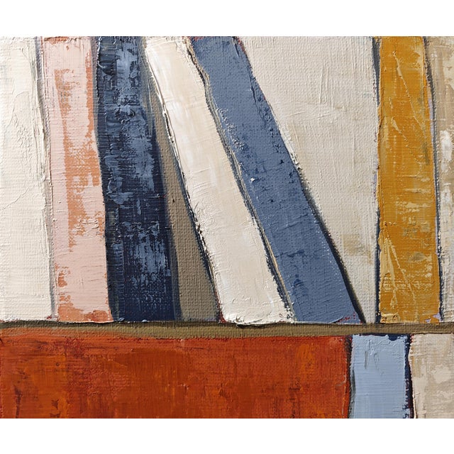 Paint Cadence Des Livres, Contemporary Abstract Library Painting, Framed by French Artist Sophie Dumont. For Sale - Image 7 of 8