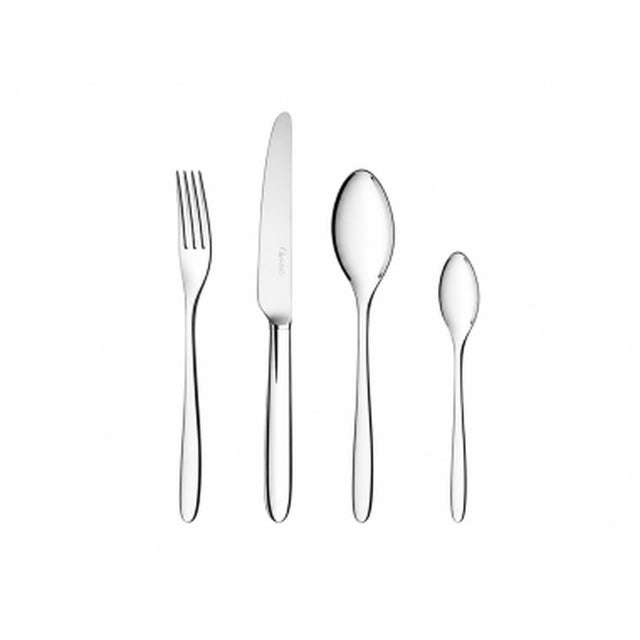 Mood Cutlery Set in Silver-Plated Metal from Christofle, 2010s, Set of 24 For Sale - Image 4 of 6