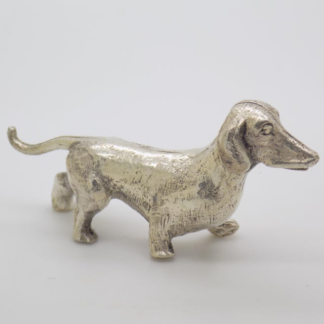 Vintage Italian Silver 800 Dachshund Figurine, 1950s For Sale - Image 10 of 10