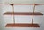 Vintage 1970s Three Tier Open Hardwood Wall Mount Shelves W Adjustable Bracket Brass Rails For Sale - Image 4 of 10