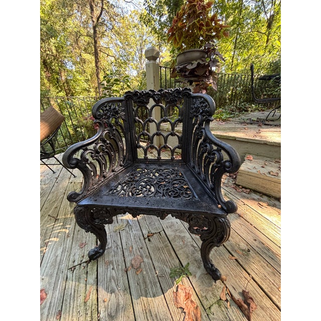 Vintage Cast Iron Garden Chairs - A Pair For Sale In Atlanta - Image 6 of 8