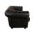 Black Chesterfield Three-Seater Black Sofa in Leather For Sale - Image 8 of 11