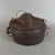 Early 20th Century African Tribal Nomadic Rattan Leather Container Basket with Lid For Sale - Image 4 of 11