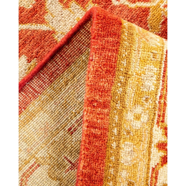 Vintage Traditional Hand Knotted Wool Area Rug, Orange - 5'10" X 8'9" For Sale In New York - Image 6 of 9