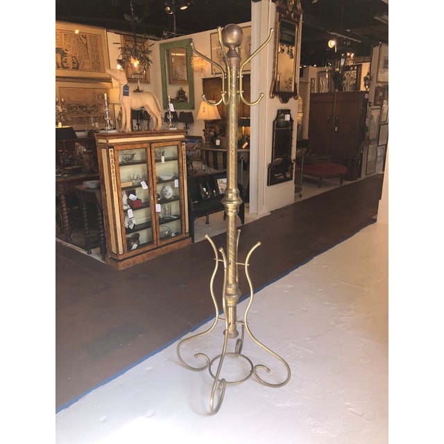 Vintage Mid Century Brass Hall Tree/ Coat Rack Chairish