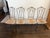 Set of Four Vintage Faux Bois Twig Iron Chairs With Woven Seats For Sale - Image 4 of 6